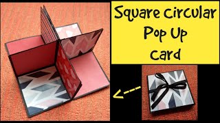 Square Circular pop up card - 223