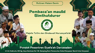 Rutinan Malam Senin Pembacaan Maulid Simtuthdurror