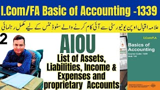 List of Assets and Liabilities | List of Income and Expense |What is proprietary Accounts? Great Sir