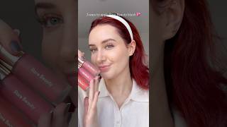 3 ways to apply Rare Beauty blush 💖 #rarebeauty #rarebeautymakeup #makeup