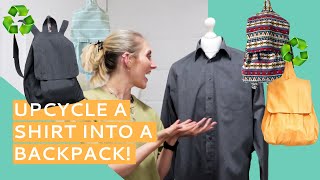 CRYS BACKPACK | Upcycle an old shirt & make a new bag!