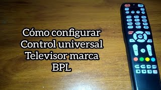 Codigos para TV BPL. Control universal.