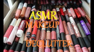 ASMR makeup declutter liquid lipsticks and lipglosses | makeup collection | Canan S