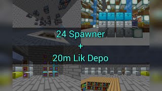 24 Spawner + 20m Değerinde Depo Claimi -minecraft sonoyuncu titanyum