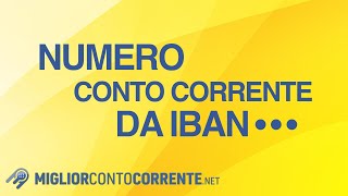 Numero conto corrente da IBAN: da IBAN a conto