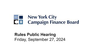 CFB Rules Public Hearing Notice