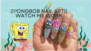 🫧🪼#SpongeBob NailArt || Watch me work 🎥