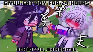 Giyuu becomes a catboy for 24 hours (Sanegiyuu, shinomitsu)