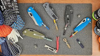 Best Paracord Lanyard Design For EDC? || Episode 7. || Spyderco, Kubey, Hogue & Honey Badger Knives!