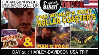 The WORLD'S BEST ROLLER COASTERS & Danny's All American Diner / Harley Davidson Road Trip USA Day 25