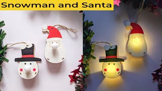 DIY Christmas Decoration Santa and snowman