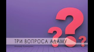 Три вопроса Адаму