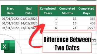 How to Calculate Difference Between Two Dates in Excel