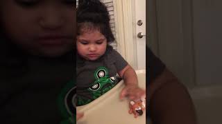 Baby playing with finger family toys, 2017, Manha Muskaan Mahmood (personal/home video) 1683