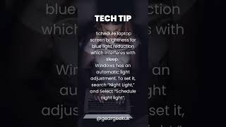 Schedule laptop screen brightness for blue light reduction which interferes with sleep.