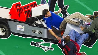 Cart Runs People over during NFL Game #shorts