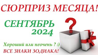 СЕНТЯБРЬ 2024 Сюрприз месяца для вас! 🚀ВСЕ знаки зодиака 🎁Чем удивит поразит  вас месяц!👍