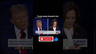 Trump steals Kamala’s line