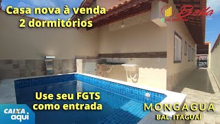 🚫 [VENDIDA] Casa nova à venda em Mongaguá com piscina e 2 dormitórios.