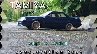 NIMH VS LIPO - Super Short Video - Tamiya TT02D