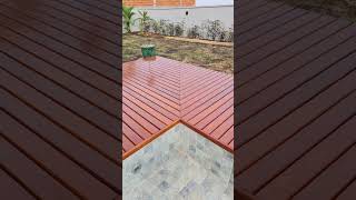 Construção civil deck de madeira em piscina!!