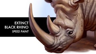 Extinct Animals #1 - Western Black Rhinoceros (Speed Painting)