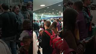 Fila da Imigração no Aeroporto em Lisboa - Portugal #boralá #jmjlisboa2023 #ferias #passeio #viagem