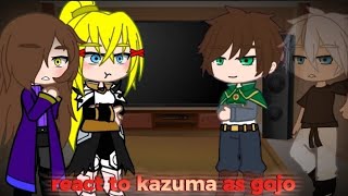 konosuba react to gojo satoru & gojo vs sukuna | kazuma as gojo satoru