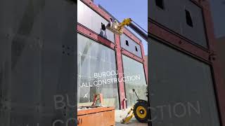 peel off stickers.....from glass... #construction #myconstructionwork #constructionworker