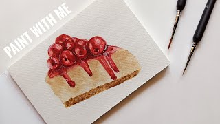 How to paint Cheesecake | Using Watercolor