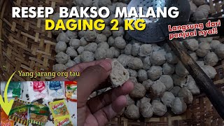 RESEP BAKSO DAGING SAPI DIJAMIN KRESS KENYAL DANG❗️ Resep 2kg daging.