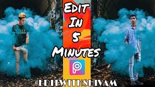 #EDITwithSHIVAM 4. Smoke Effect Photo Editing in Picsart | Edit like Danish Zehan | Tutorial HINDI