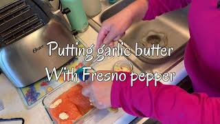 Cooking salmon on plank wood in the oven