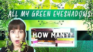 All My Green Eyeshadow Collection CLOSE UP Swatches!💚