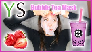 PROVO la MASCHERA al BUBBLE TEA🍓😨 KOREAN MASK by YESSTYLE // CHIARA DE ALBERTI #cda