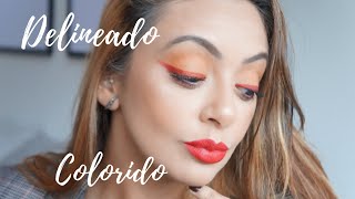 Delineado Super Fácil com batom laranja! #maketododia #delineadolaranja