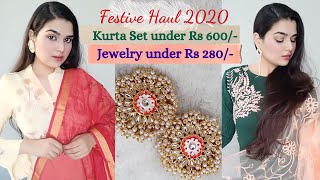 Festive Kurtis and Jewellery haul  | Divya Soni