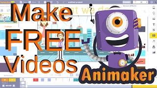 HOW TO MAKE FREE ANIMATION VIDEOS - Drag and Drop Animation Website - Animaker Review