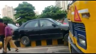 Please Drive Carefully Delhi Car Accident ,Over speeding  Car run on Divider