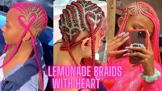 Viral  heart lemonade braids COMPILATON 💕.