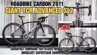 Giant TCR Advanced SL2 2011 Carbon Roadbike w/ Wheelset Superteam 50mm 2x11 Speed mix 105 Ultegra