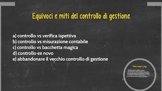 PIANIFICAZIONE E CONTROLLO || equivoci e miti 6