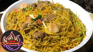 Shrimp and Pork Chow Mein | Chow Mein Recipe | Hot Kawali