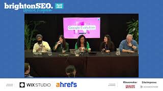 WIX SERP's Up podcast recording with Crystal Carter and guests - brightonSEO April 2024