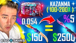 TÜM KAZANMA ORANINI 100 KATINA ÇIKARAN MODU DENİYORUM !! - Csgoskins Katlama Promo Code