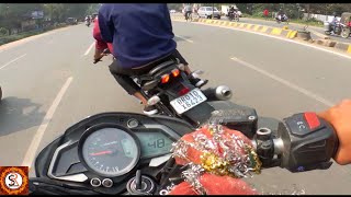 Pulsar 220 vs Ns 200,  street battle