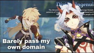 I MADE MY OWN DOMAIN AND BARELY PASSED IT #genshinimpact #Divineingenuitygenshin