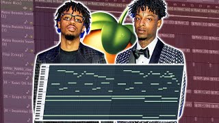 HOW METRO BOOMIN MAKES DARK BEATS FOR 21 SAVAGE AND DRAKE | FL STUDIO 20