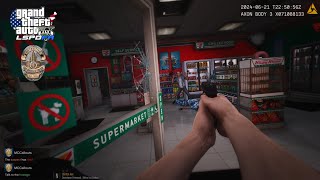 ARMED MAN GETS FATALLY SHOT BY LOS ANGELES OFFICERS AFTER ROBBING 7ELEVEN SHOP WITH HOSTAGE - LAPD