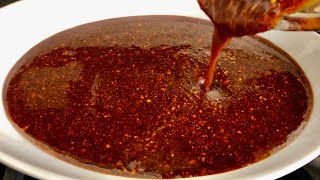 Salsa de chile de árbol en aceite, súper rica.